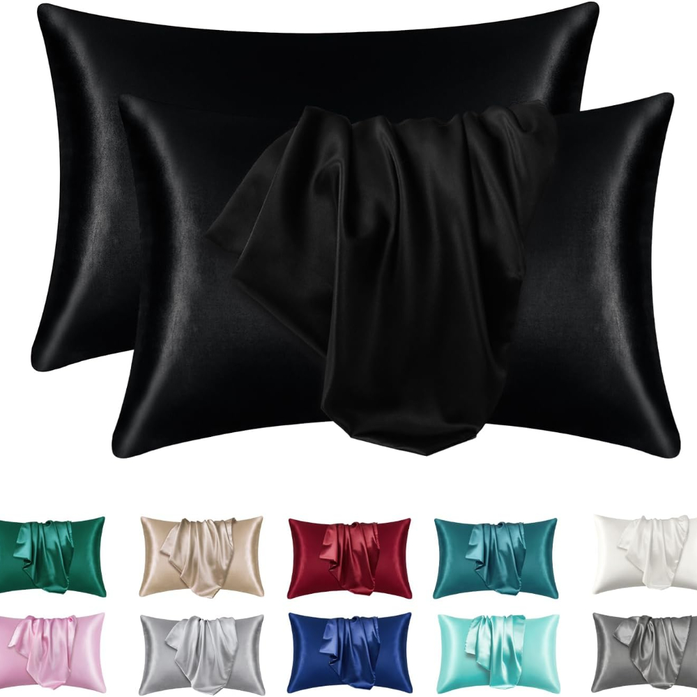 Silk Pillowcase Set - غطاء وسادة من الساتان الحريري للشعر
