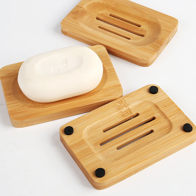 Bamboo Cutlery Set - قطعة واحدة من صحن الصابون الخشبي
