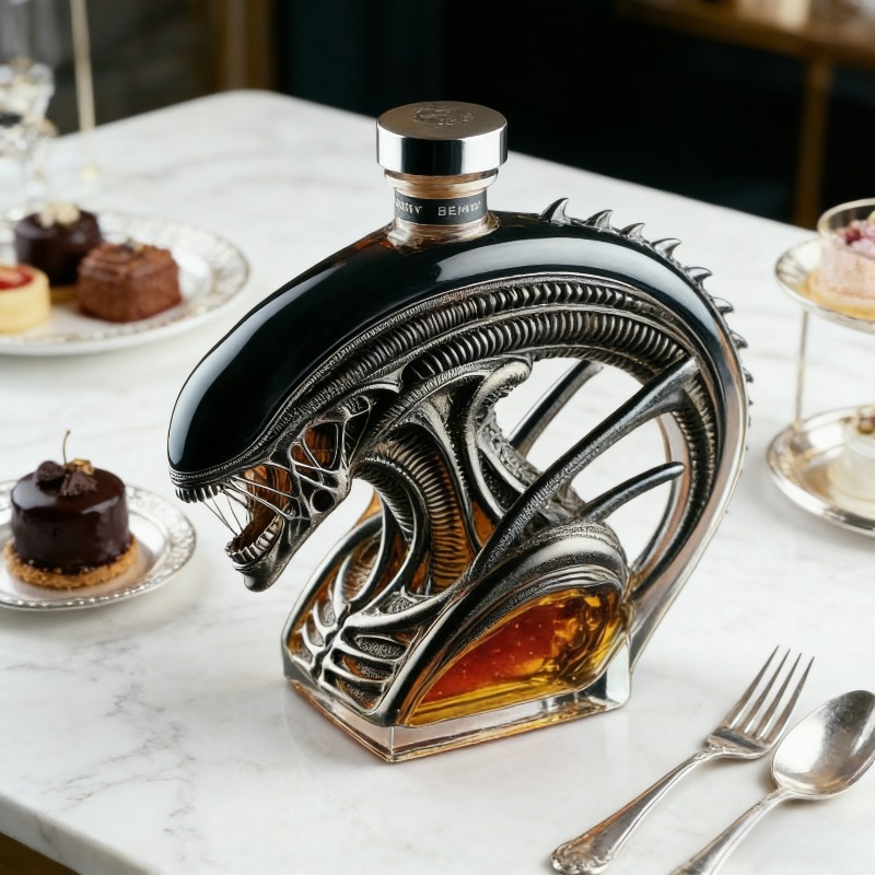 Glass Decanter Whiskey - قارورة ويسكي على شكل كائن فضائي،