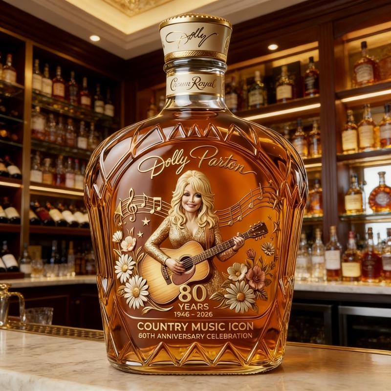 Glass Decanter Whiskey - قارورة ويسكي فاخرة بتصميم موسيقى الريف