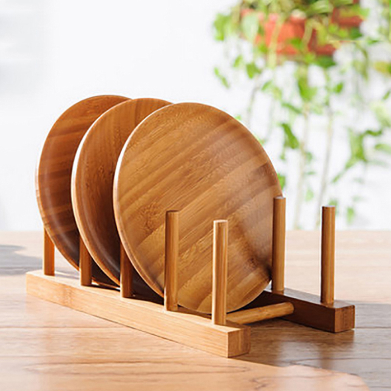 Bamboo Cutlery Set - المطبخ تجفيف رف طبق غطاء وعاء