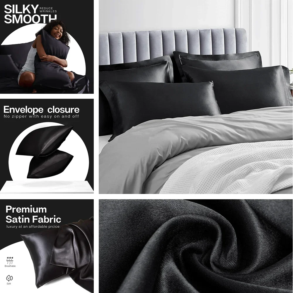 2 عبوة من كيس وسادة الساتان لل - مراجعة Silk Pillowcase Set وسعره