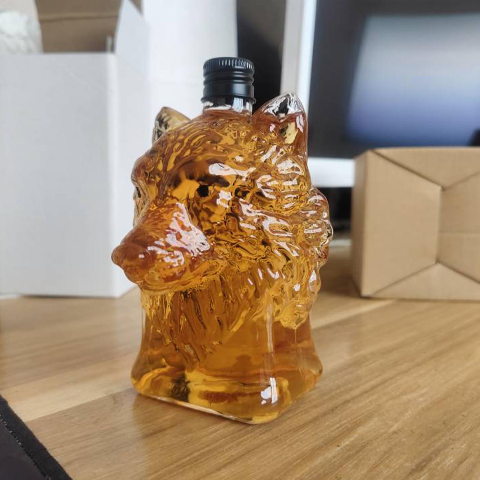 الذئب الفن تمثال زجاجة النبيذ  - مراجعة Glass Decanter Whiskey وسعره