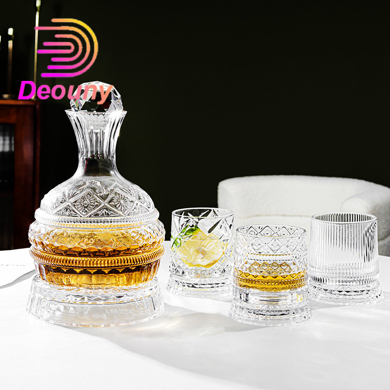 DEOUNY إناء النبيذ الدوار الما - مراجعة Glass Decanter Whiskey وسعره