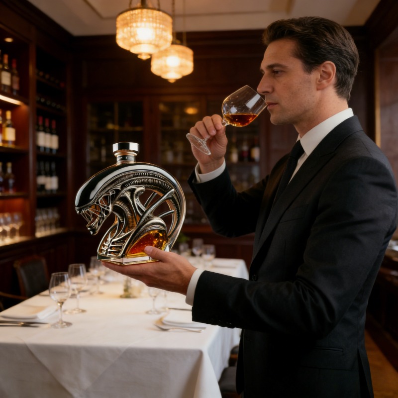 قارورة ويسكي على شكل كائن فضائ - مراجعة Glass Decanter Whiskey وسعره