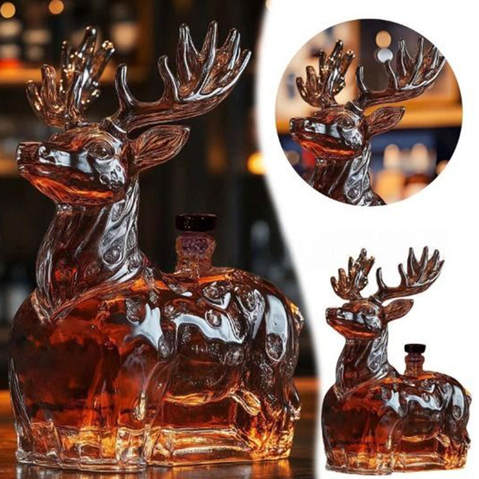 Decanters للكحول مضحك الغزلان  - مراجعة Glass Decanter Whiskey وسعره