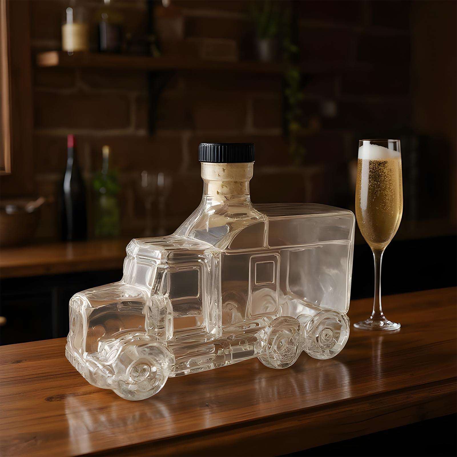 مضحك ويسكي الزجاج الدورق 375 م - مراجعة Glass Decanter Whiskey وسعره