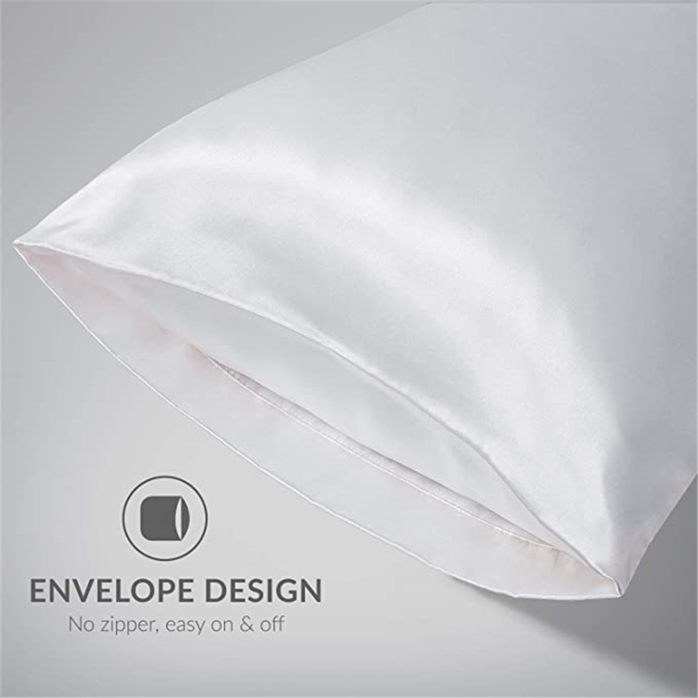 2 قطعة/الوحدة الصلبة حريري الس - مراجعة Silk Pillowcase Set وسعره