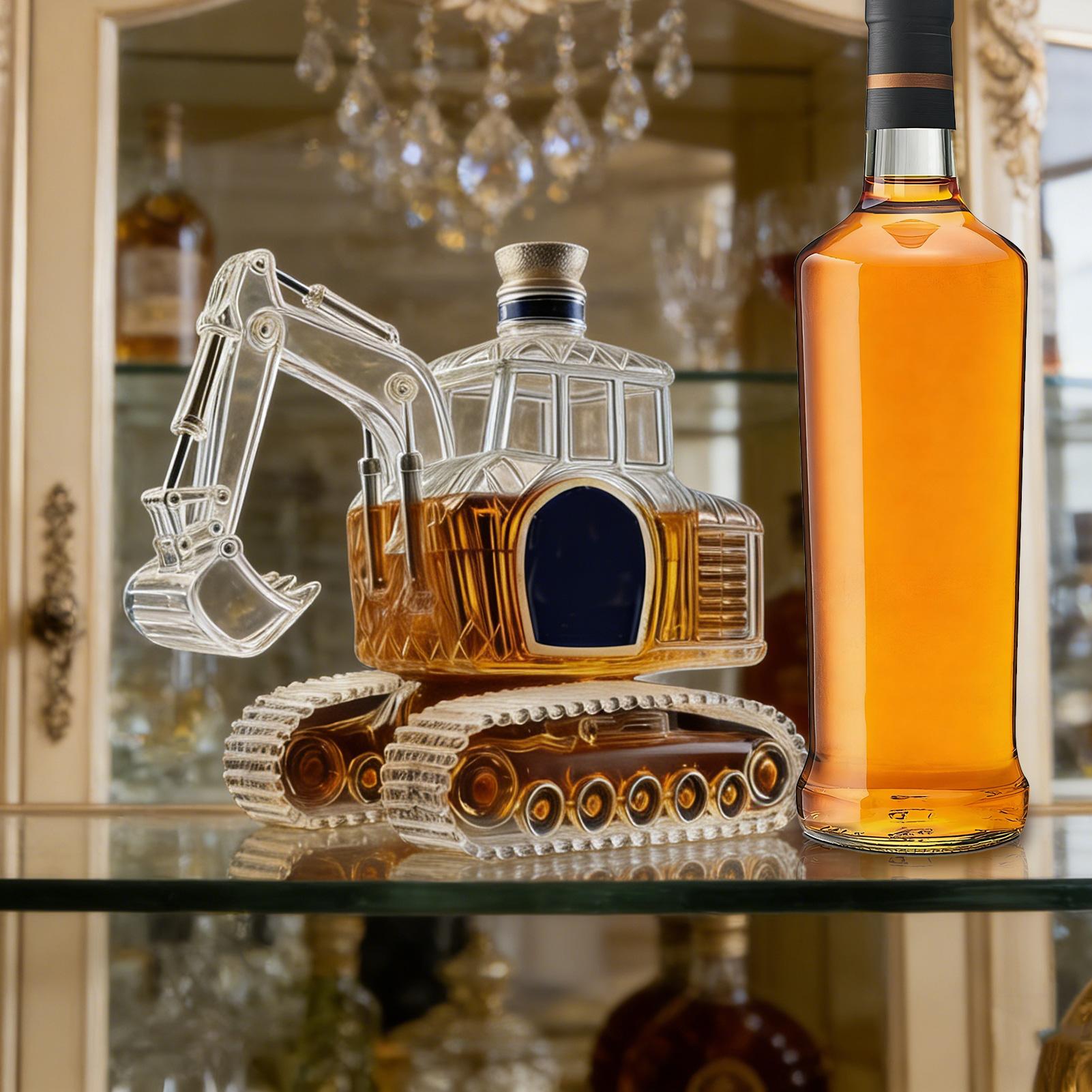 قارورة ويسكي على شكل حفارة ثقي - مراجعة Glass Decanter Whiskey وسعره