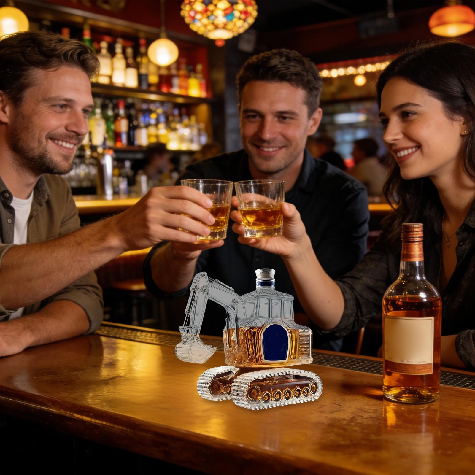 قارورة ويسكي على شكل حفارة ثقي - مراجعة Glass Decanter Whiskey وسعره