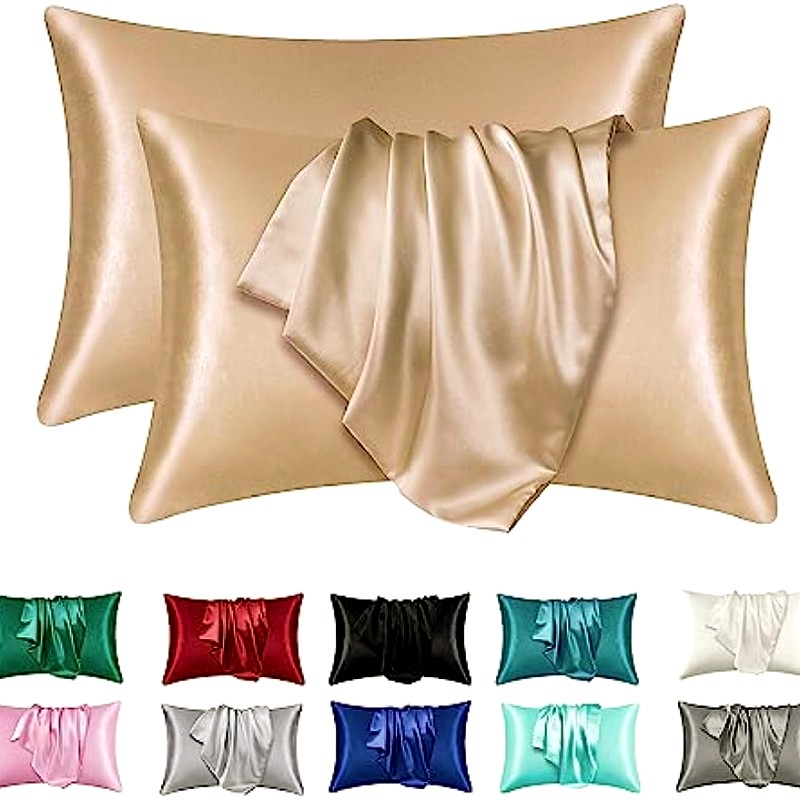 قطعتان من أغطية الوسائد المصنو - مراجعة Silk Pillowcase Set وسعره