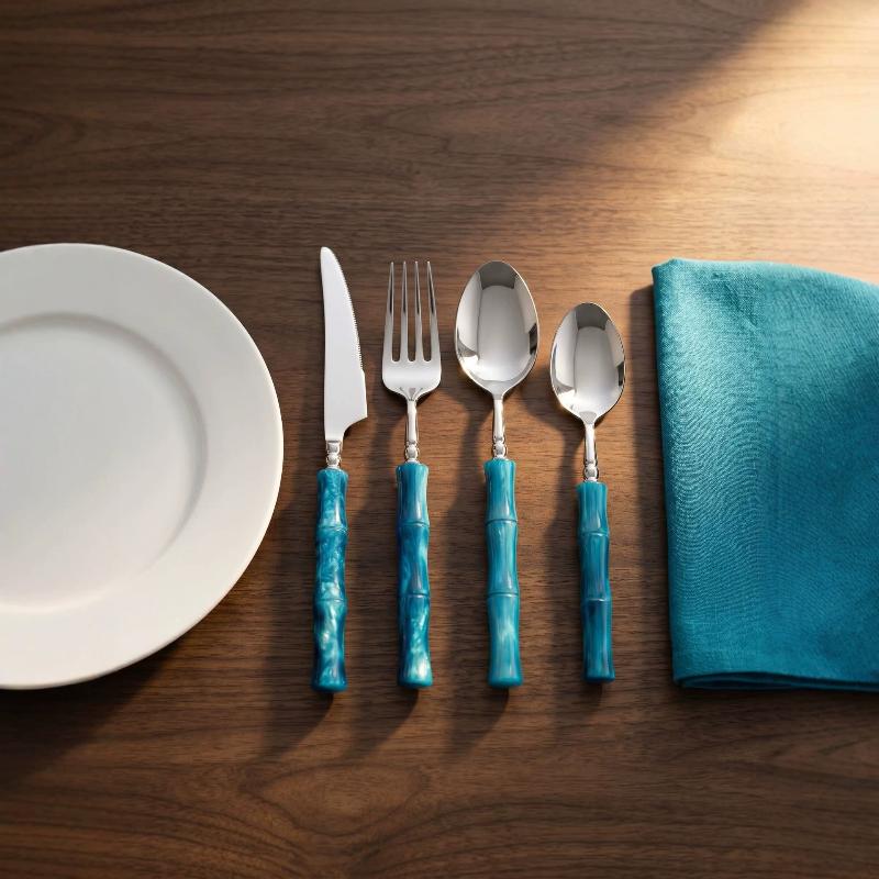 أدوات مائدة من الفولاذ المقاوم - مراجعة Bamboo Cutlery Set وسعره