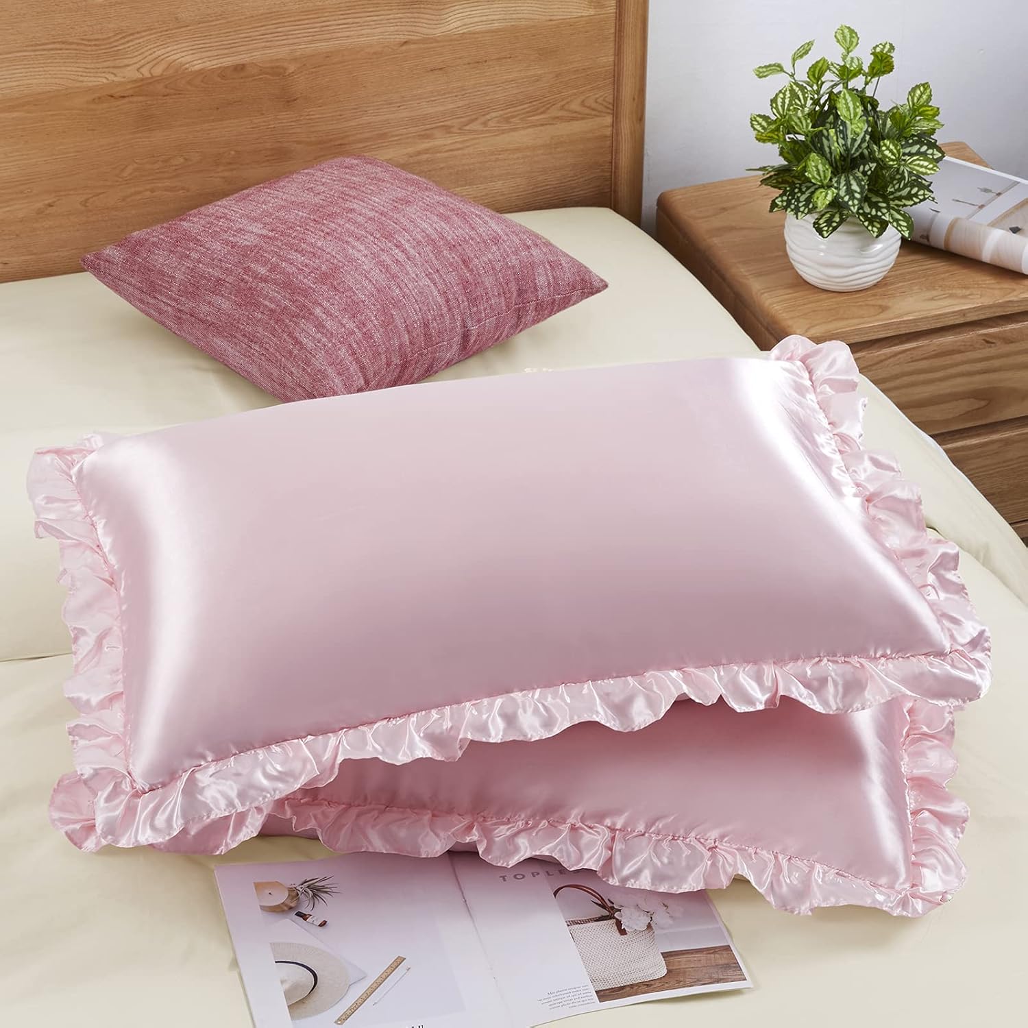 قطعتان من أغطية الوسائد المصنو - مراجعة Silk Pillowcase Set وسعره