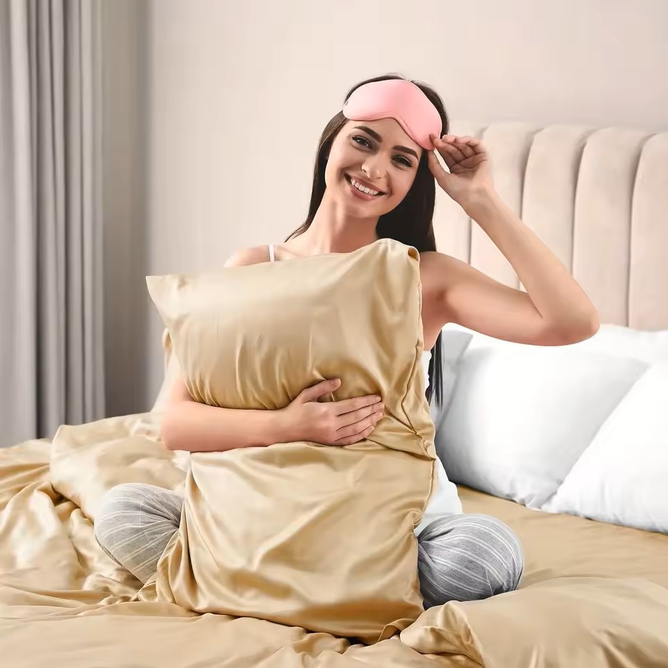 غطاء وسادة من الساتان للشعر مش - مراجعة Silk Pillowcase Set وسعره