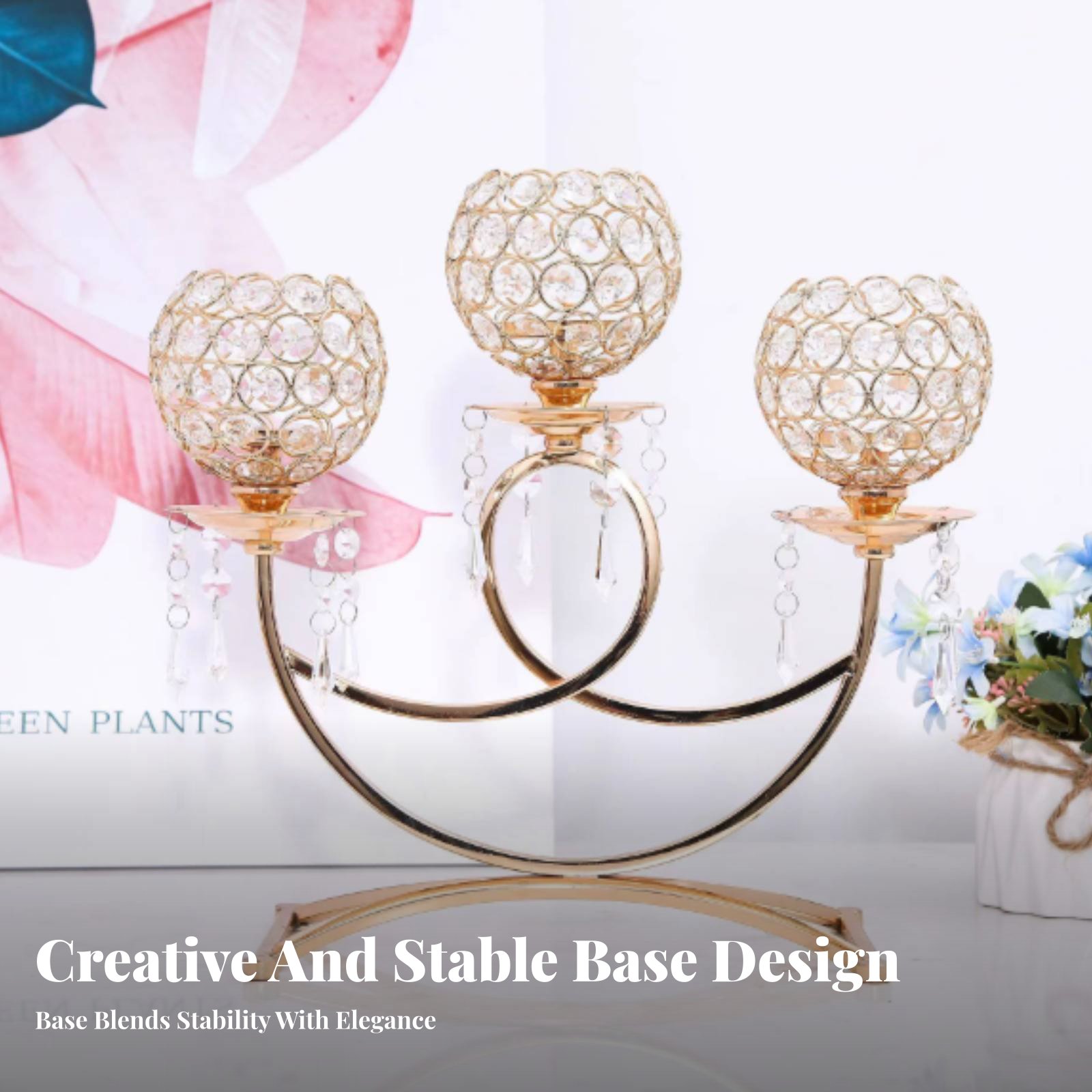 حامل شموع معدني عتيق الطراز، ح - مراجعة Crystal Ball Decor وسعره