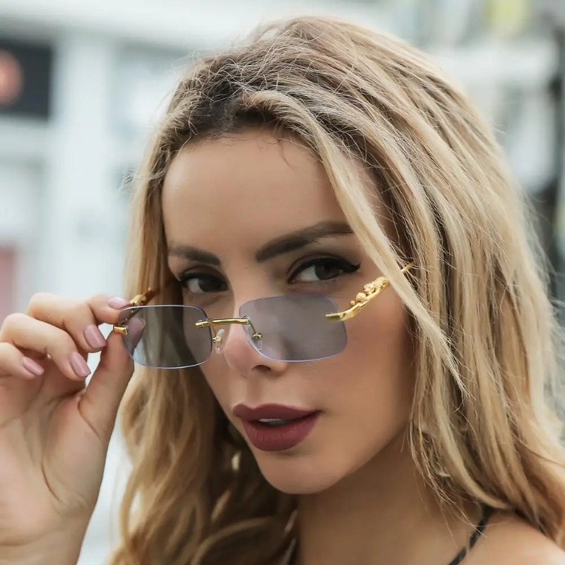 نظارات شمسية مربعة بدون إطار ل - مراجعة Luxury Lifestyle Men وسعره