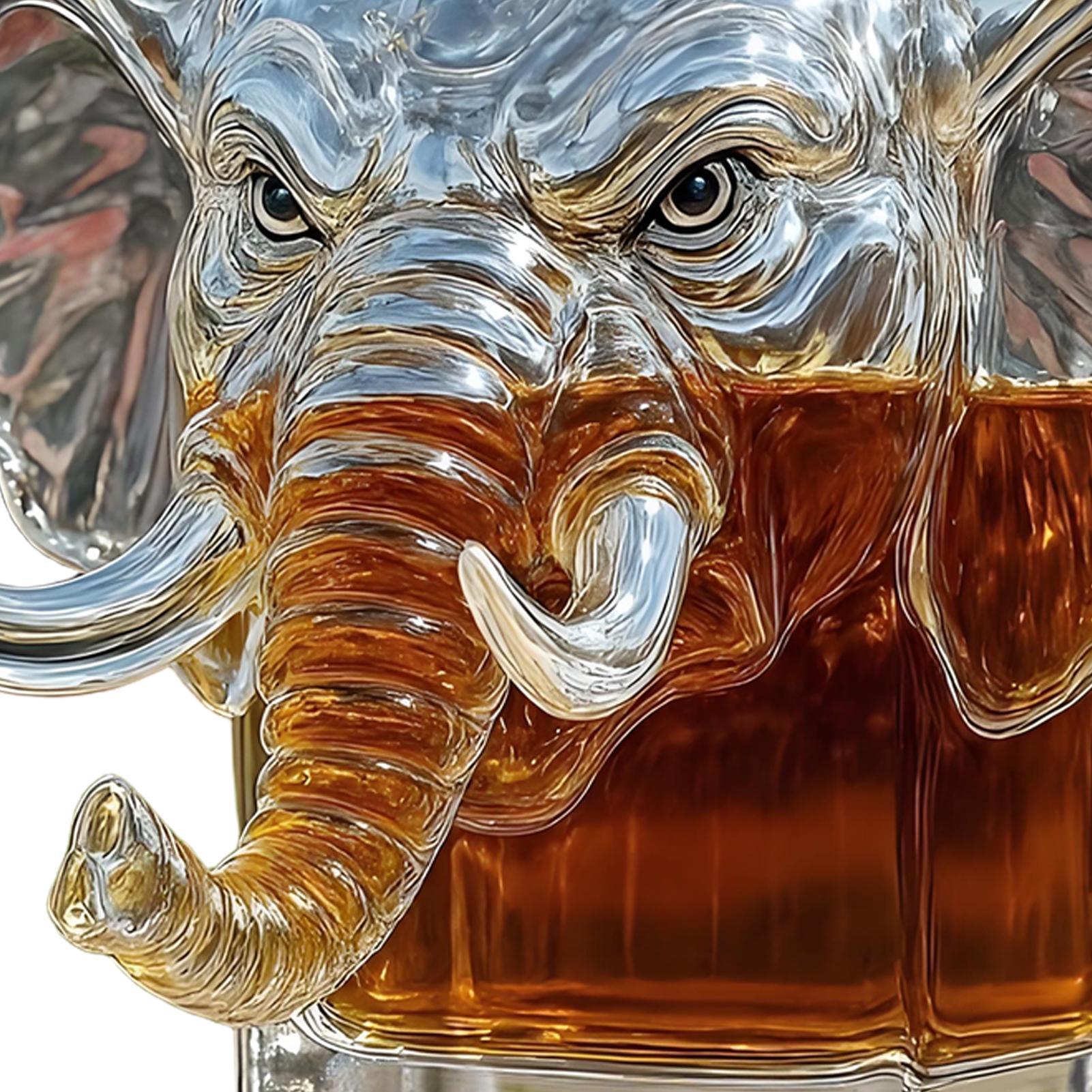 قارورة ويسكي فريدة على شكل فيل - مراجعة Glass Decanter Whiskey وسعره