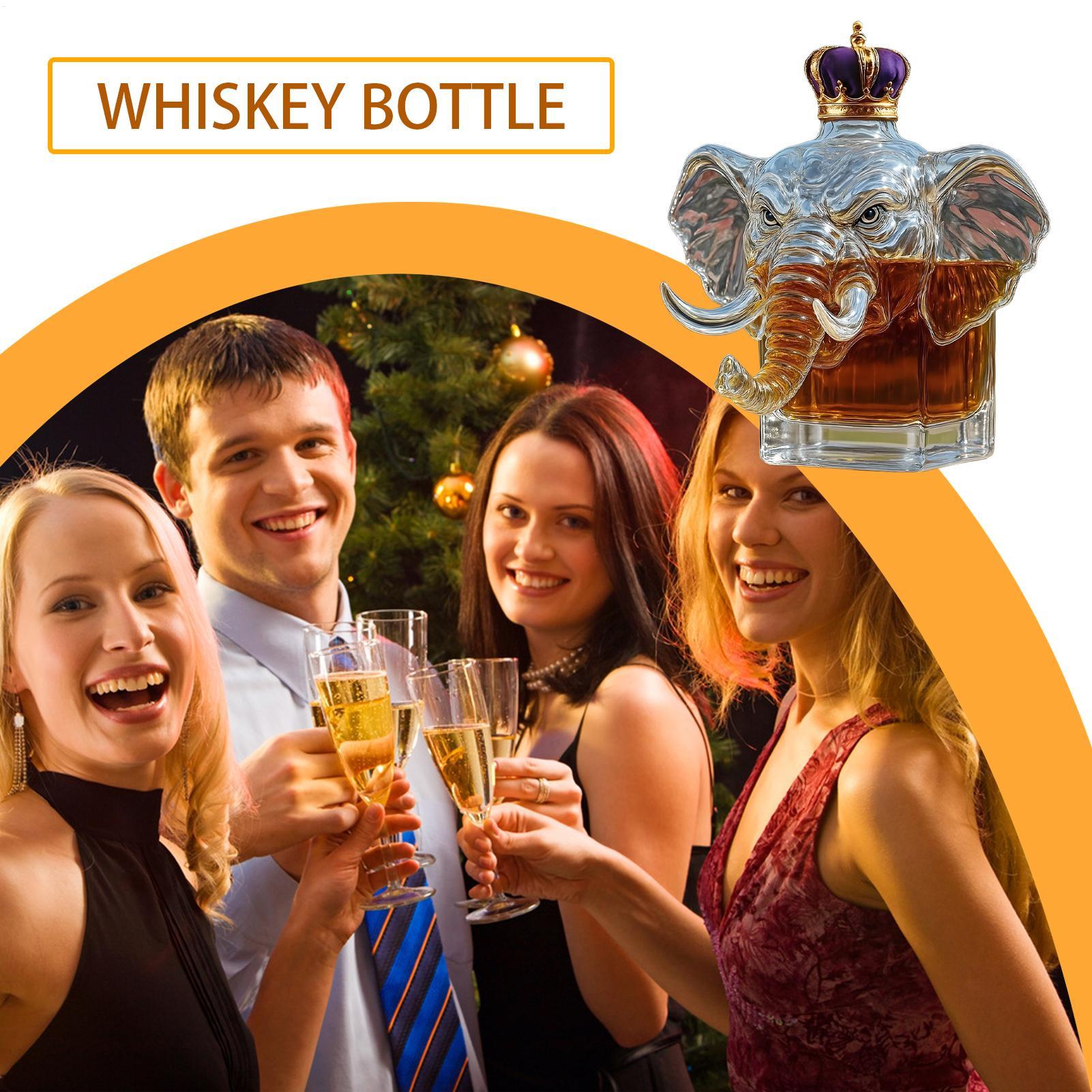 قارورة ويسكي فريدة على شكل فيل - مراجعة Glass Decanter Whiskey وسعره